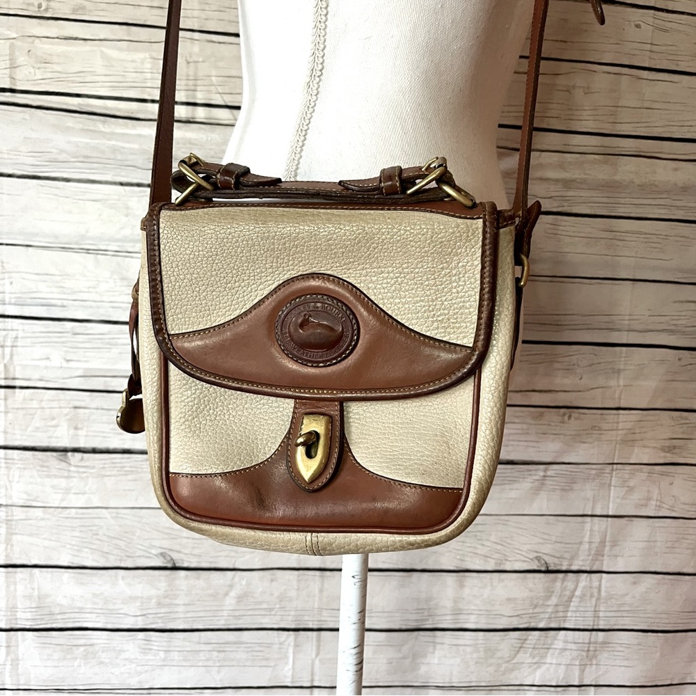 Dooney & Bourne Vintage Satchel in British Tan and Bone